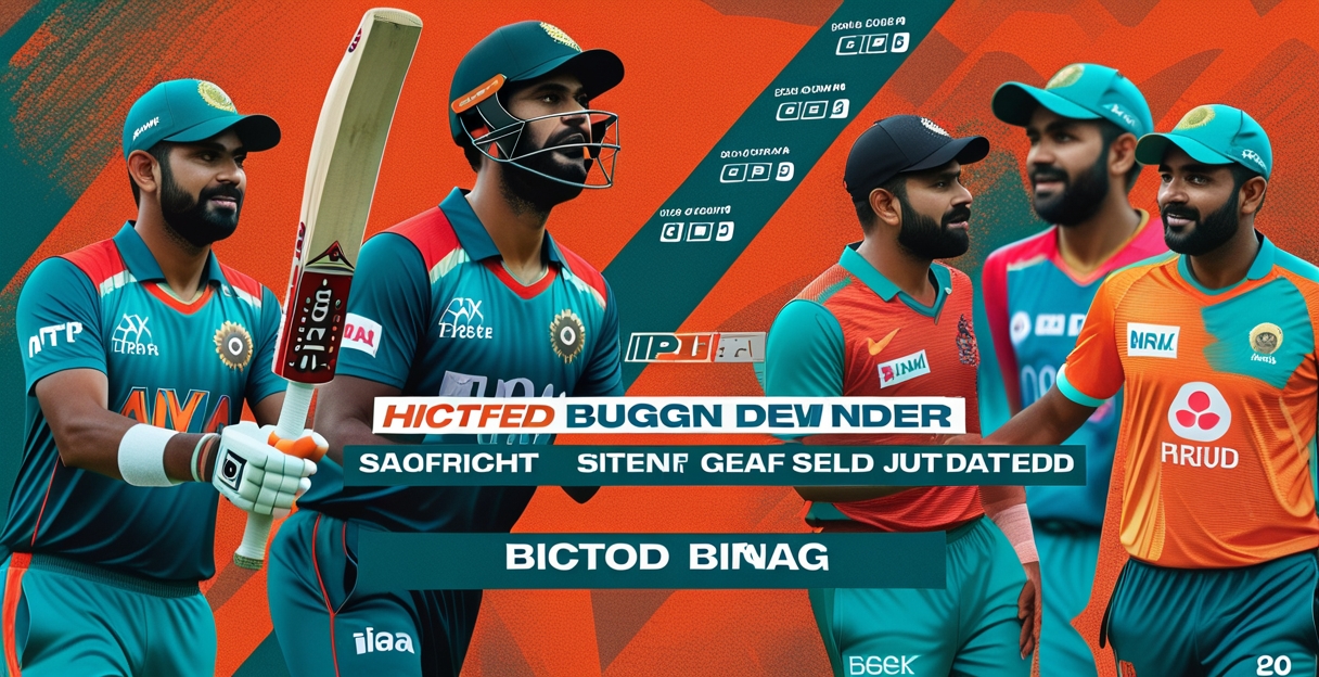 Cầu thủ cricket IPL đang batting với bảng kèo match winner và tài xỉu run